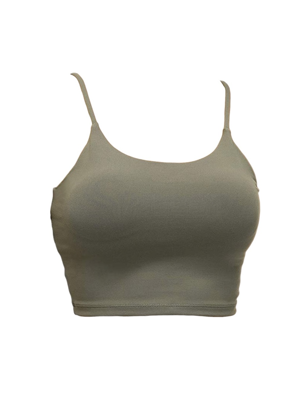 Seamless Crop Activewear Top Bralette in Olive